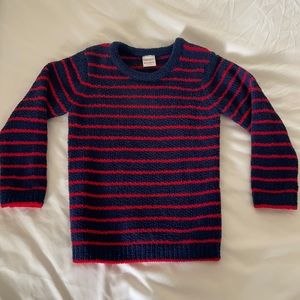Hanna andersson boys sweater, navy and red, like new